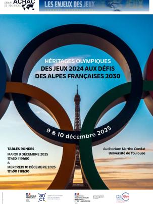 COLLOQUE
HÉRITAGES OLYMPIQUES 
DES JEUX 2024 AUX DÉFIS 
DES ALPES FRANÇAISES 2030