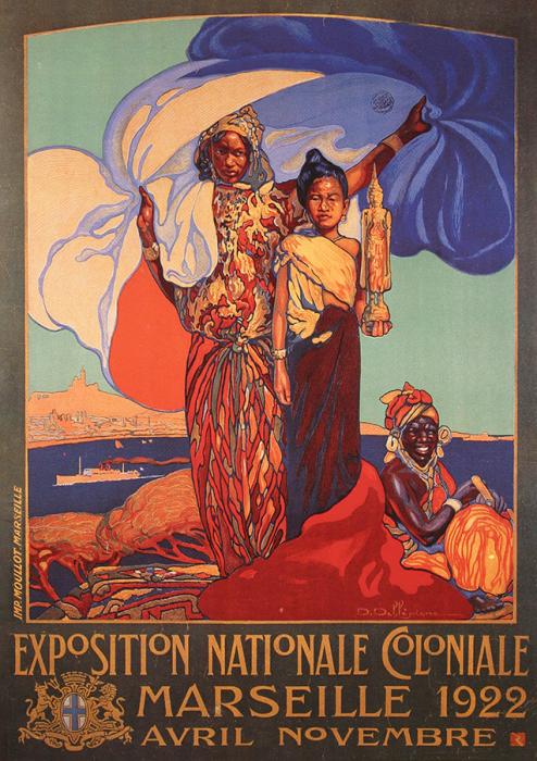 « Exposition nationale coloniale » [Marseille], affiche signée Dellepiane, 1922.